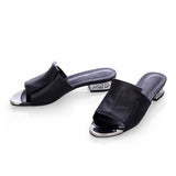 Women Summer High Quality Square High Heels