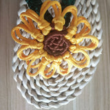 Women Beach Slippers Straw Flip Flops