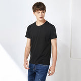 Short sleeve T shirt men  simple round neck