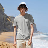 Short sleeve T shirt men  simple round neck
