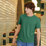 Short sleeve T shirt men  simple round neck