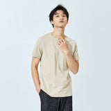 Short sleeve T shirt men  simple round neck