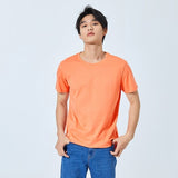 Short sleeve T shirt men  simple round neck
