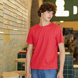 Short sleeve T shirt men  simple round neck