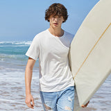 Short sleeve T shirt men  simple round neck
