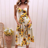 Short dress Women Beach dress printed backless