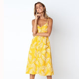 Short dress Women Beach dress printed backless