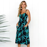 Short dress Women Beach dress printed backless