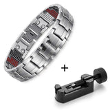 RainSo Male Bracelet 2019 Popular Fashion Dropshipping Bracelets & Bangles Charm Germanium Magnetic H Power Titanium Bracelet