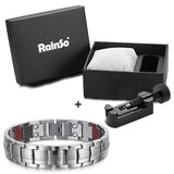 RainSo Male Bracelet 2019 Popular Fashion Dropshipping Bracelets & Bangles Charm Germanium Magnetic H Power Titanium Bracelet