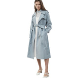 Women Casual Solid Color Double Breasted Outwear