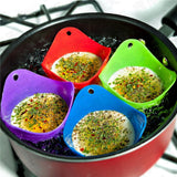 4Pcs/lot Silicone Egg Poacher