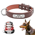 Large Durable Personalized Dog Collar Leather