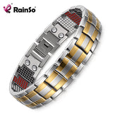 RainSo Male Bracelet 2019 Popular Fashion Dropshipping Bracelets & Bangles Charm Germanium Magnetic H Power Titanium Bracelet